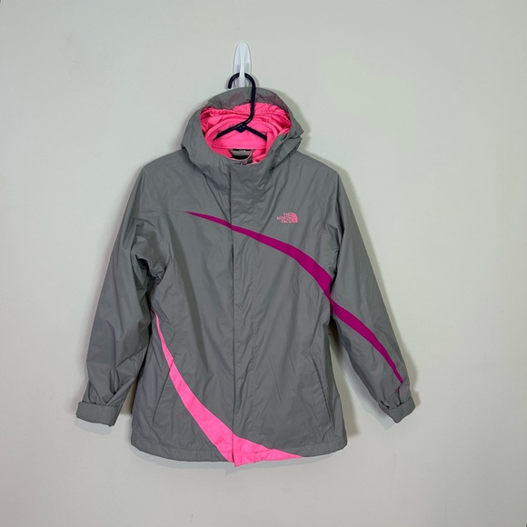 The North Face Girls Gray Pink Winter Coat Jacket Size X Large XL 18 Years Old